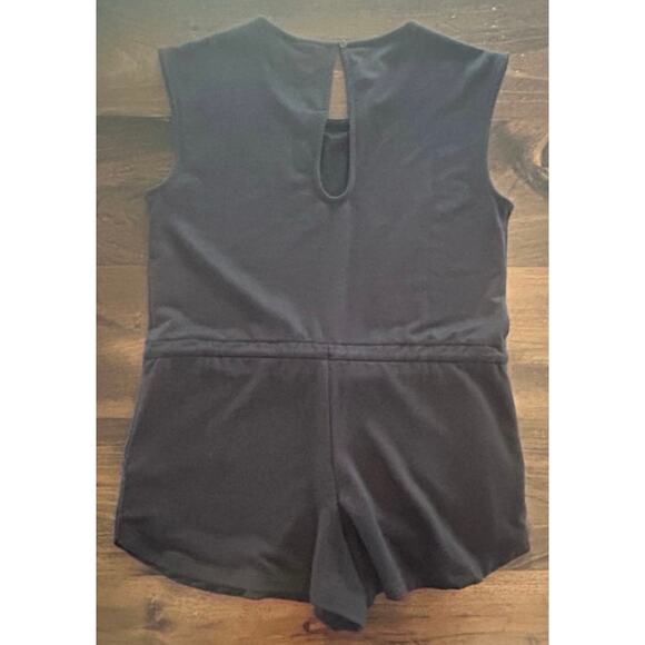 Jenni Black Sleeveless Romper Comfortable Lightweight Summer Waist Drawstring XS - Picture 5 of 6